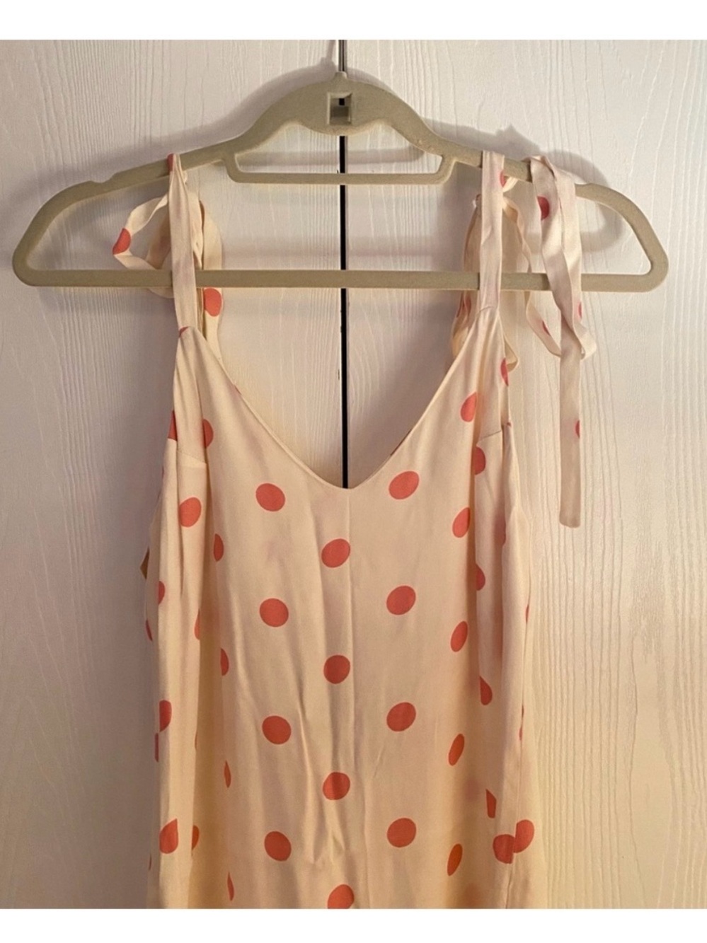 Reformation Polka Dot Tie-Shoulder Slip Dress - Picture 3 of 7
